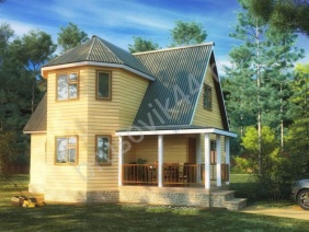 Проект №48 дома из бруса 8,5x10,5