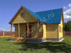 Проект №64 дома из бруса 9х9