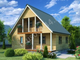 Проект №46 дома из бруса 8x8