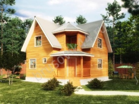 Проект №49 дома из бруса 7x7