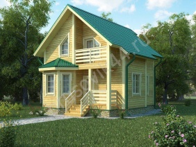 Проект №31 дома из бруса 7х8,8
