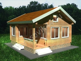 Проект №2 баня из бруса 6,7х7,7