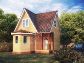 Проект №47 дома из бруса 6x8