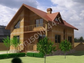 Проект №10 дома из бруса 8,5х10,5