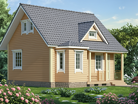 Проект №16 дома из бруса 7х7,5