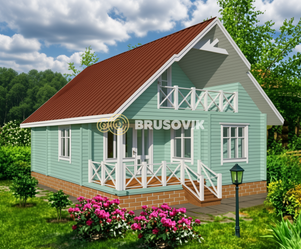 Проект №2 дома из бруса 7,5х10,5