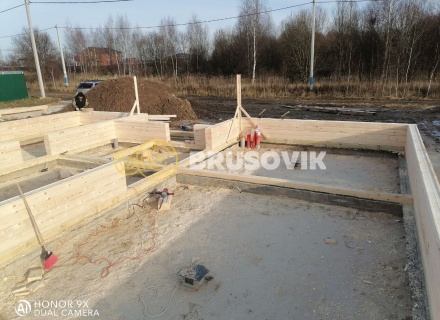 Дом 12х12м с шатровой крышей из профилированного бруса 145х195мм в д. Верхние Велеми, Серпуховской район, Московская область