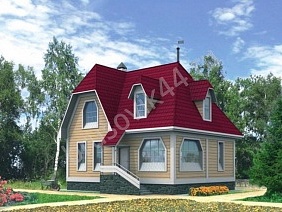 Проект №5 дома из бруса 8х9,5