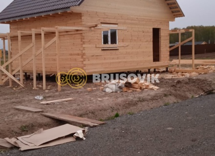 Дом 7х7,5м из профилированного бруса 145х145мм по индивидуальному проекту в селе Юсупово, городской округ Домодедово, Московская область