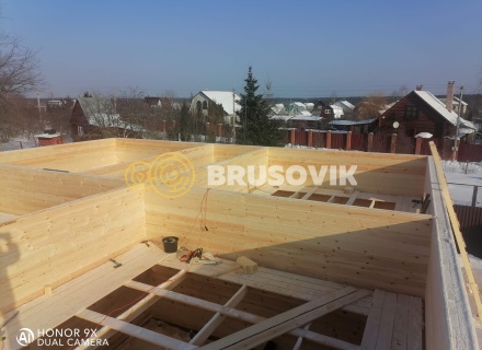 Дом 12х12м из профилированного бруса 145х195мм по индивидуальному проекту в р.п. им. Цюрупы, г.о. Воскресенск, Московская область