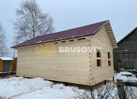 Дом 6х9м из профилированного бруса 145х145мм по индивидуальному проекту в д. Исады, Любимский р-н., Ярославская область