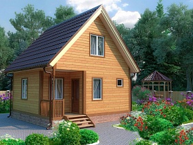 Проект №19 баня из бруса 6х6