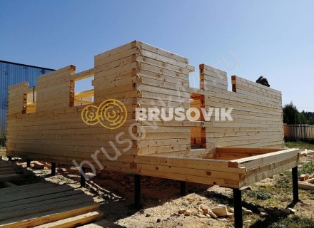 Дом 7х9 м. из профилированного бруса 145х145 мм