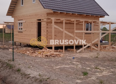 Дом 7х7,5м из профилированного бруса 145х145мм по индивидуальному проекту в селе Юсупово, городской округ Домодедово, Московская область