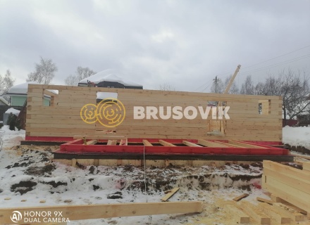 Двухэтажный дом 10х11 м из обрезного бруса 150х150 мм по индивидуальному проекту в СНТ Малиновая Роща, городской округ Домодедово, Московская область