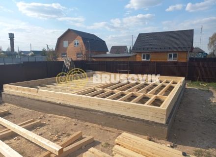 Полутораэтажный дом 9х9м из обрезного бруса 150х150мм по индивидуальному проекту в деревне Соболево, Орехово-Зуевский городской округ, Московская область