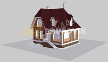 Проект №5 дома из бруса 8х9,5