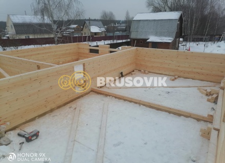 Дом 12х12м из профилированного бруса 145х195мм по индивидуальному проекту в р.п. им. Цюрупы, г.о. Воскресенск, Московская область