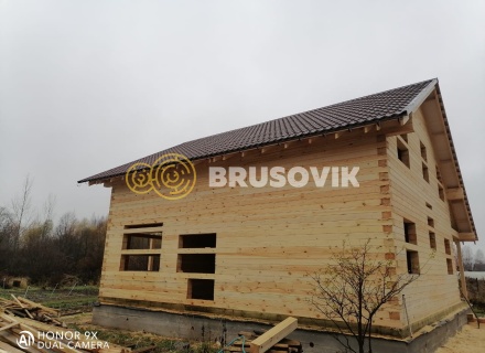 Дом 9х10м с террасой 2,5х10м из профилированного бруса 145х195мм г. Кимры, Тверская область