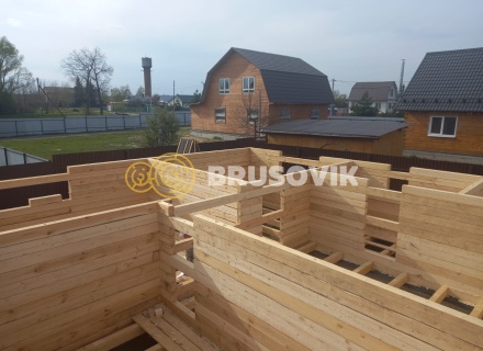 Полутораэтажный дом 9х9м из обрезного бруса 150х150мм по индивидуальному проекту в деревне Соболево, Орехово-Зуевский городской округ, Московская область