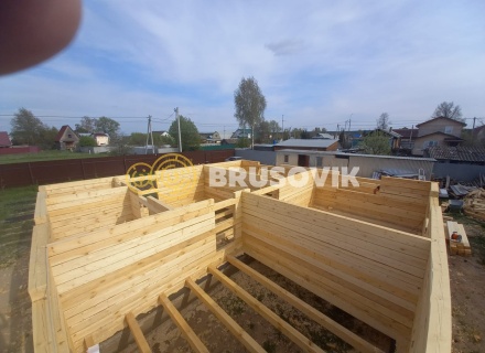 Полутораэтажный дом 9х9м из обрезного бруса 150х150мм по индивидуальному проекту в деревне Соболево, Орехово-Зуевский городской округ, Московская область