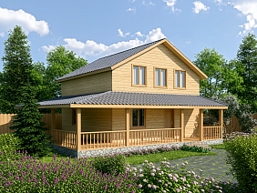 Проект №12 дома из бруса 7х7.5