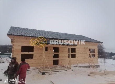 Дом 8х12 м из профилированного бруса 145х145 мм по индивидуальному проекту в д. Измайлово, Дмитровский городской округ, Московская область