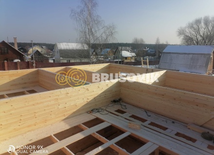 Дом 12х12м из профилированного бруса 145х195мм по индивидуальному проекту в р.п. им. Цюрупы, г.о. Воскресенск, Московская область