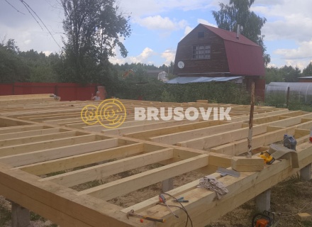 Дом 9х13м из профилированного бруса 145х195мм в СНТ "Галант",  Заокский район, Тульская область