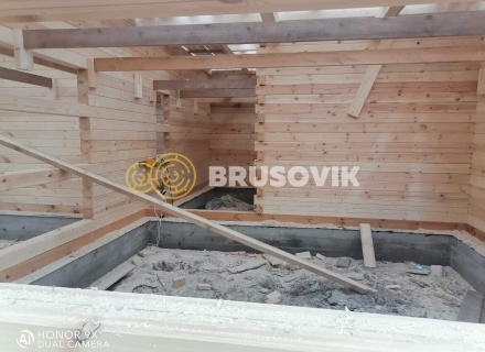 Двухэтажный дом 9х9 м с эркером из профилированного бруса 145х145 мм по индивидуальному проекту в селе Ивановское, городской округ Чехов, Московская область