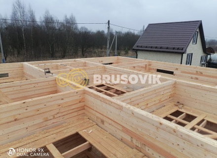 Дом 12х12м с шатровой крышей из профилированного бруса 145х195мм в д. Верхние Велеми, Серпуховской район, Московская область