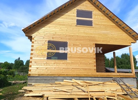 Дом 8х9м из профилированного бруса 145х145мм в д. Гумнищи,  Балахнинский район, Нижегородская область
