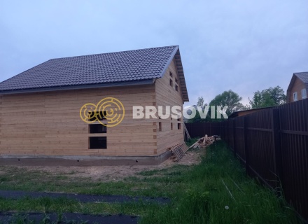Полутораэтажный дом 9х9м из обрезного бруса 150х150мм по индивидуальному проекту в деревне Соболево, Орехово-Зуевский городской округ, Московская область