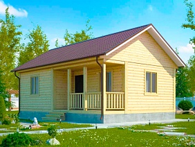 Проект №87 дома из бруса 6х9