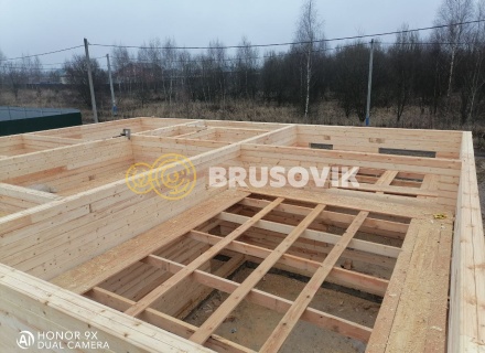 Дом 12х12м с шатровой крышей из профилированного бруса 145х195мм в д. Верхние Велеми, Серпуховской район, Московская область