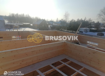 Дом 12х12м из профилированного бруса 145х195мм по индивидуальному проекту в р.п. им. Цюрупы, г.о. Воскресенск, Московская область