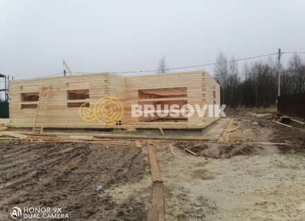 Дом 12х12м с шатровой крышей из профилированного бруса 145х195мм в д. Верхние Велеми, Серпуховской район, Московская область