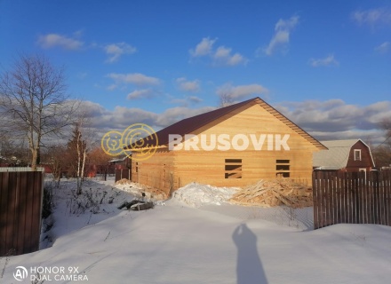 Дом 12х12м из профилированного бруса 145х195мм по индивидуальному проекту в р.п. им. Цюрупы, г.о. Воскресенск, Московская область