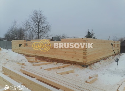 Дом 12х12м из профилированного бруса 145х195мм по индивидуальному проекту в р.п. им. Цюрупы, г.о. Воскресенск, Московская область