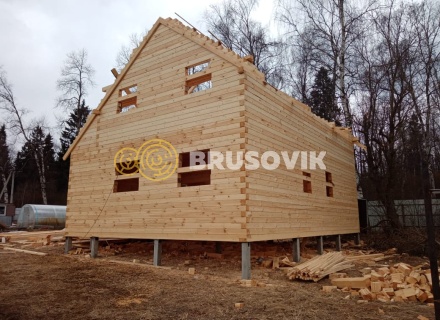 Дом 7,5х10 м. из профилированного бруса 145х145 мм. по индивидуальному проекту в с. Семёновское