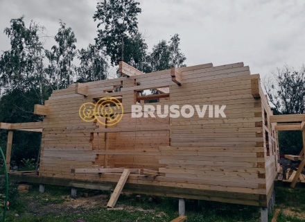 Дом 9х13м из профилированного бруса 145х195мм в СНТ "Галант",  Заокский район, Тульская область