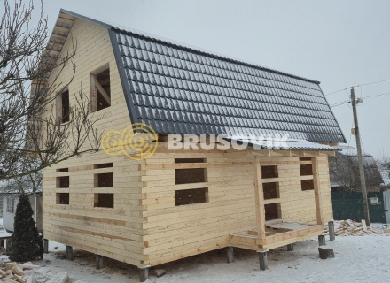 Дом 7х9м из профилированного бруса 145х145мм СНТ Литейщик, Каширский район, Московская область