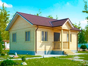 Проект №88 дома из бруса 6х8