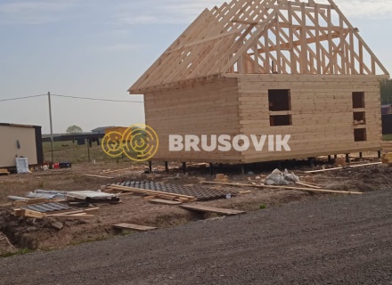 Дом 7х7,5м из профилированного бруса 145х145мм по индивидуальному проекту в селе Юсупово, городской округ Домодедово, Московская область