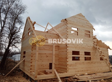 Дом 7,5х10 м. из профилированного бруса 145х145 мм. по индивидуальному проекту в с. Семёновское