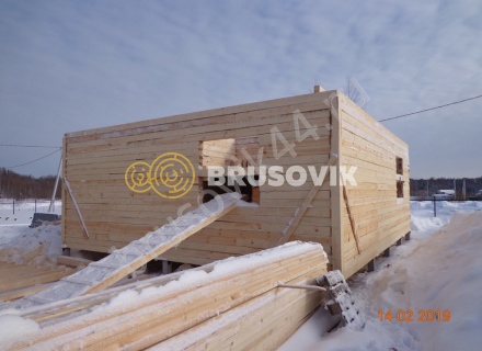 Дом из обрезного бруса 150х150 мм по проекту №67