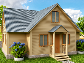Проект №11 дома из бруса 6х10
