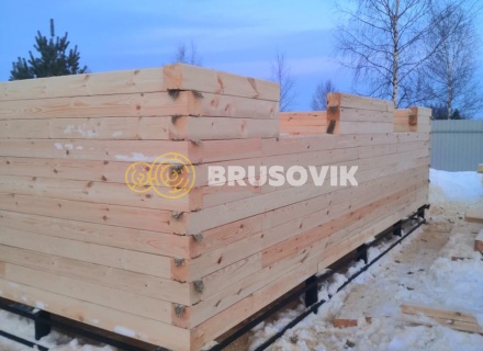 Дом 7х8 м из профилированного бруса 145х145 мм по проекту № 62 в коттеджном посёлке Лесной Ручей, Некрасовский район, Ярославская область