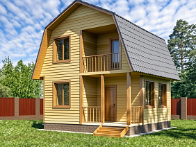 Проект №19 дома из бруса 6х6