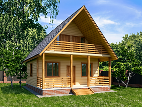 Проект №18 дома из бруса 7х8